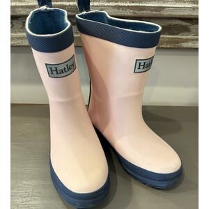 HATLEY Pink & Navy Blue Rain Boots Girl's Size 9